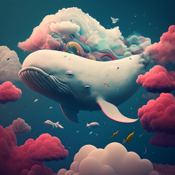 N1 Midjourney Happy whale swimming in the sky surrounded by sma 82fab773 ce12 49be 8e94 8dec04352024 Thumbnail